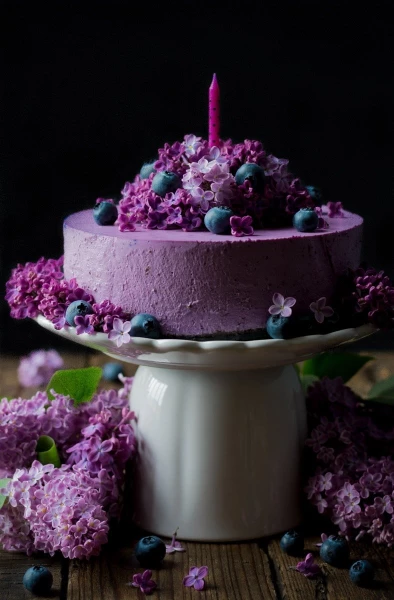 This is a photo of delicious blueberry cheesecake with edible flowers made for my Father’s Birthday. The idea was to create a lovely atmosphere but also to make the picture a little rustic.