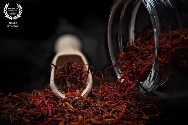 The aroma of saffron, the world’s most expensive spice. Taken in natural light.                                                             